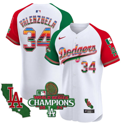 Dodgers Mexico 2024 World Series Champions Vapor Premier Elite Jersey - All Stitched