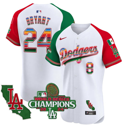 Dodgers Mexico 2024 World Series Champions Vapor Premier Elite Jersey - All Stitched