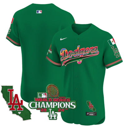 Dodgers Mexico 2024 World Series Champions Vapor Premier Elite Jersey - All Stitched