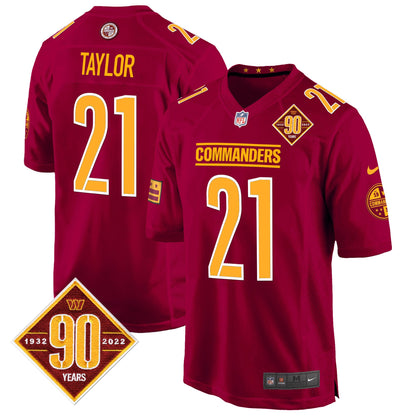 Washington Commanders 90th Anniversary Patch Game Jersey - All Stitched