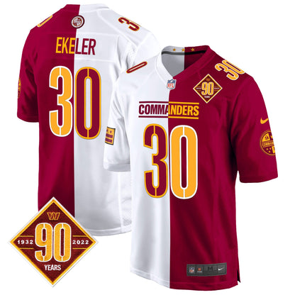 Washington Commanders 90th Anniversary Patch Game Jersey - All Stitched