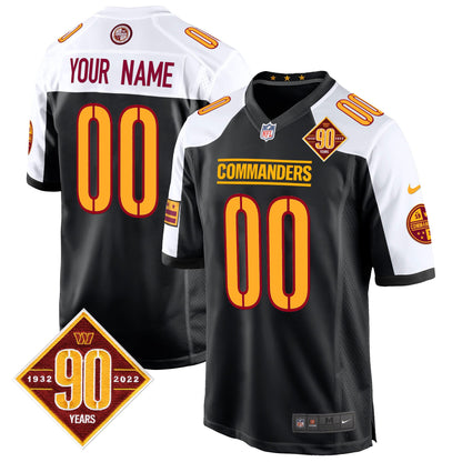 Washington Commanders 90th Anniversary Patch Game Custom Jersey - All Stitched