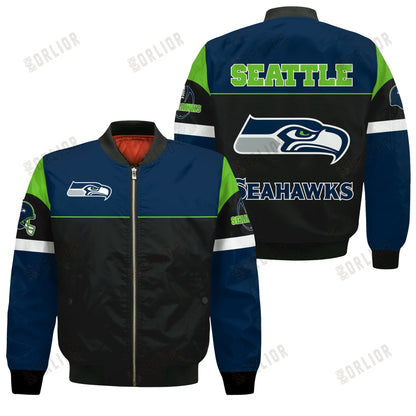 Seattle Seahawks National Football League 2024 -25 Feel The Power Bomber Jacket