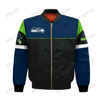 Seattle Seahawks National Football League 2024 -25 Feel The Power Bomber Jacket