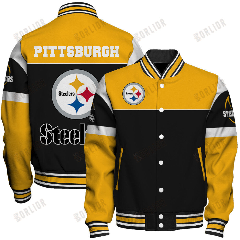 Pittsburgh Steelers National Football League 2024 -25 Feel The Power Unisex Varsity Jacket