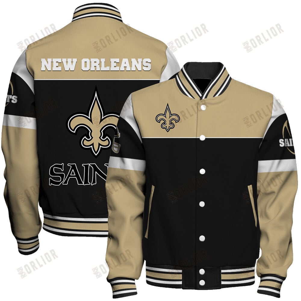 New Orleans Saints National Football League 2024 -25 Feel The Power Unisex Varsity Jacket