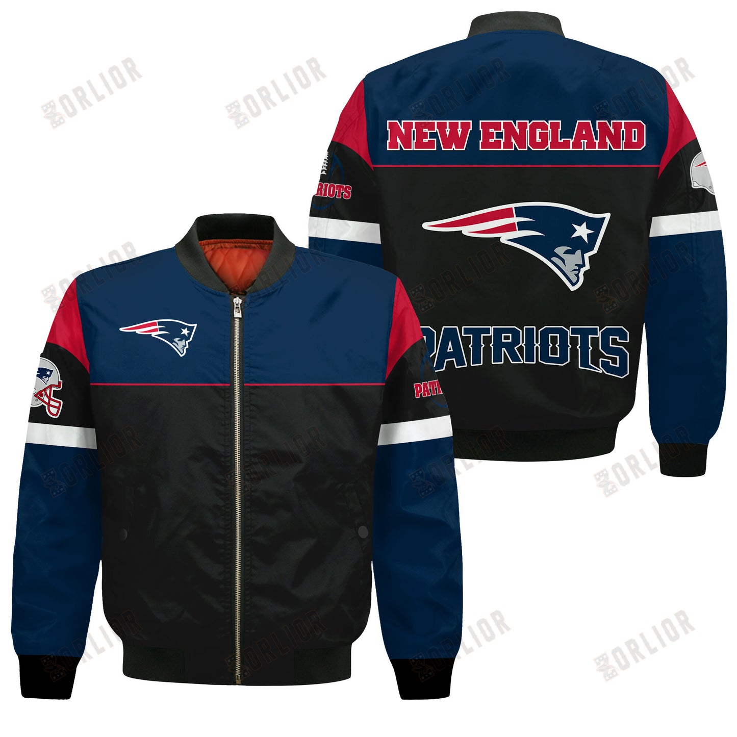 New England Patriots National Football League 2024 -25 Feel The Power Bomber Jacket