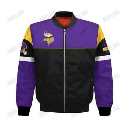 Minnesota Vikings National Football League 2024 -25 Feel The Power Bomber Jacket