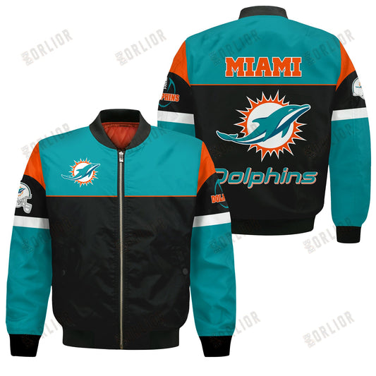 Miami Dolphins National Football League 2024 -25 Feel The Power Bomber Jacket