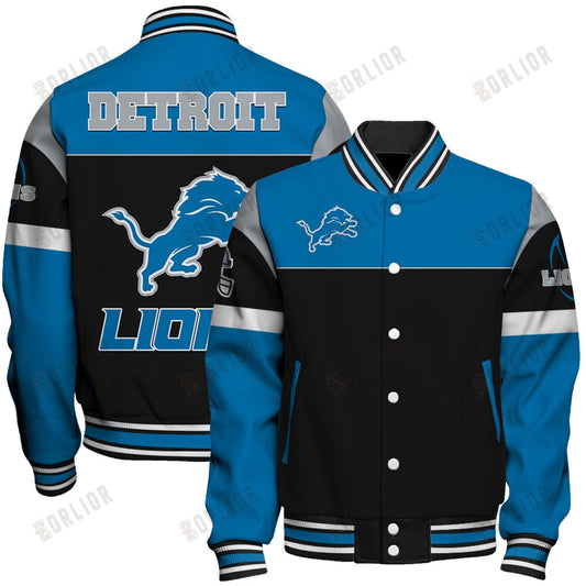 Detroit Lions National Football League 2024 -25 Feel The Power Unisex Varsity Jacket