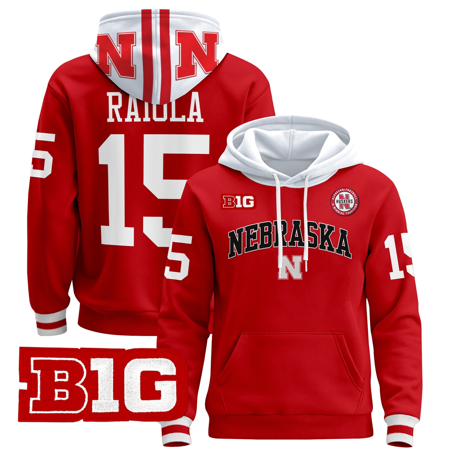 Nebraska Cornhuskers 2024 Pullover Hoodie V3