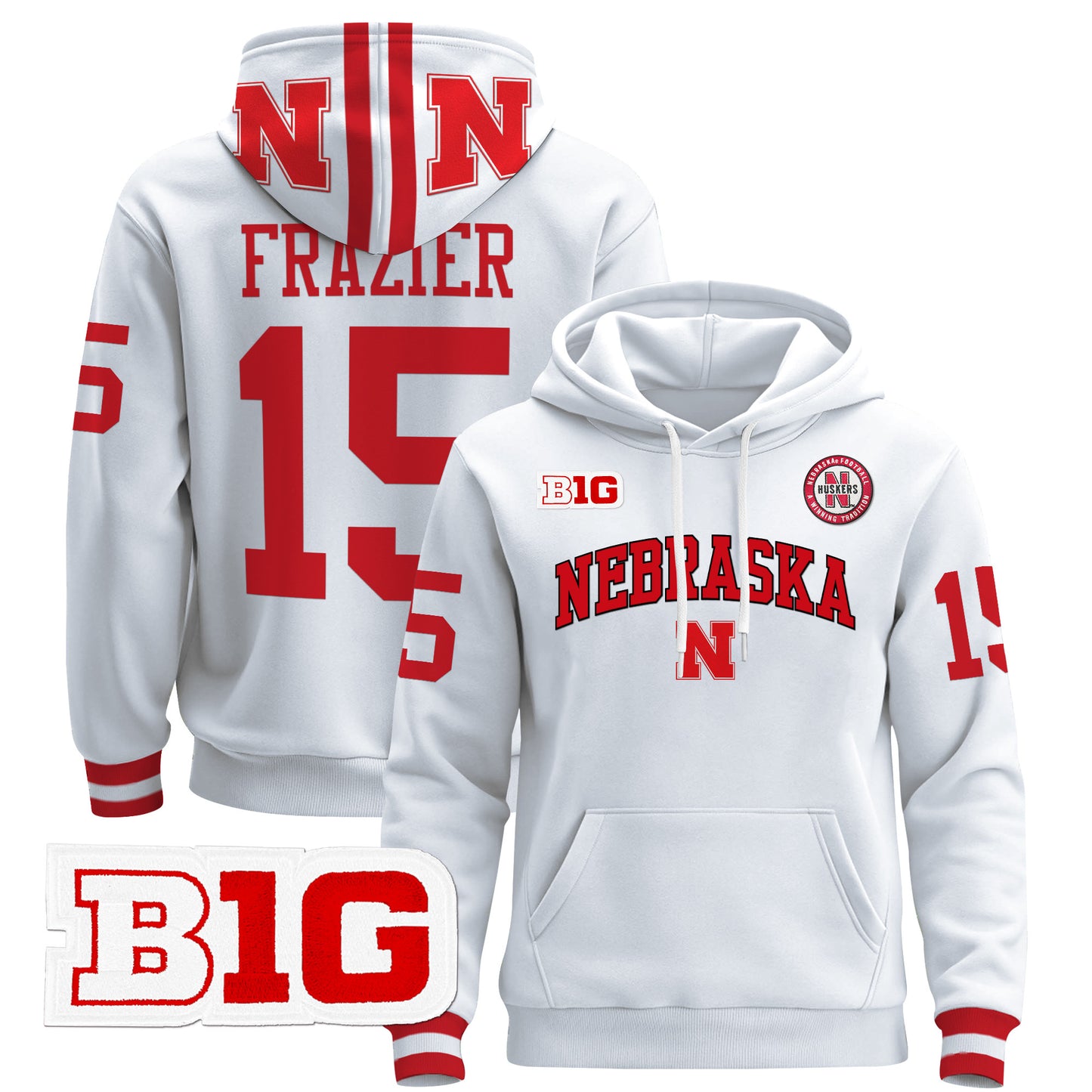 Nebraska Cornhuskers 2024 Pullover Hoodie V3