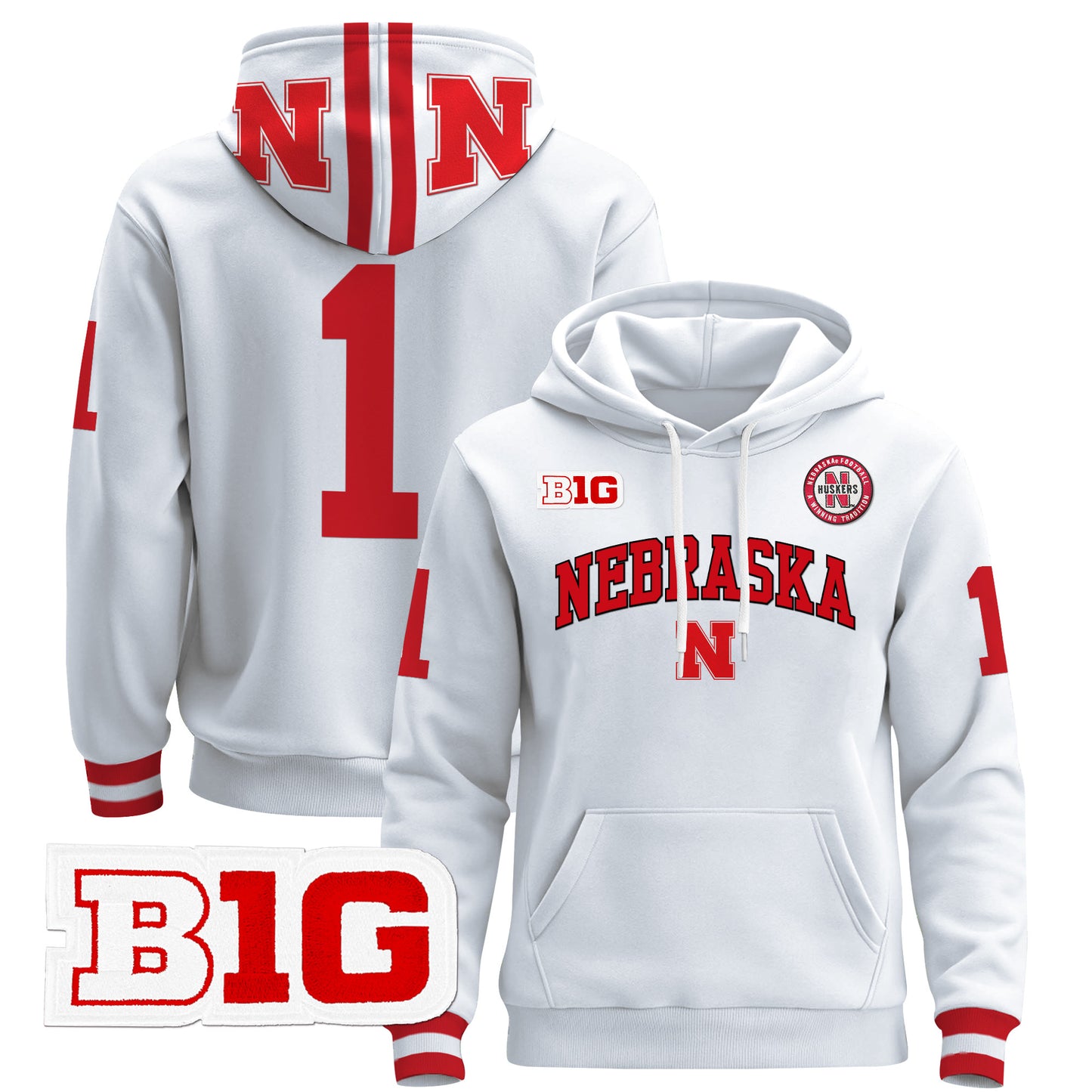 Nebraska Cornhuskers 2024 Pullover Hoodie V3