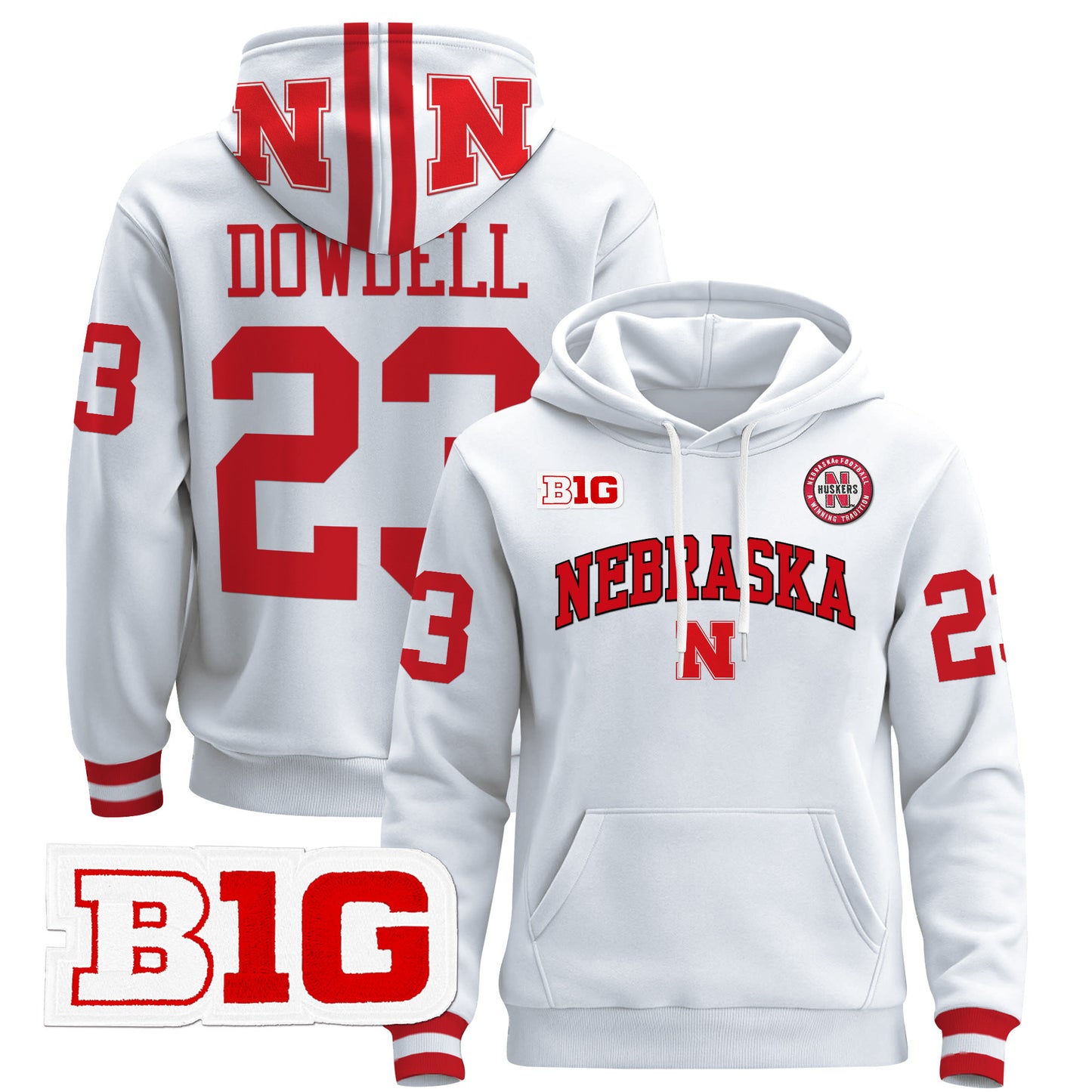 Nebraska Cornhuskers 2024 Pullover Hoodie V3