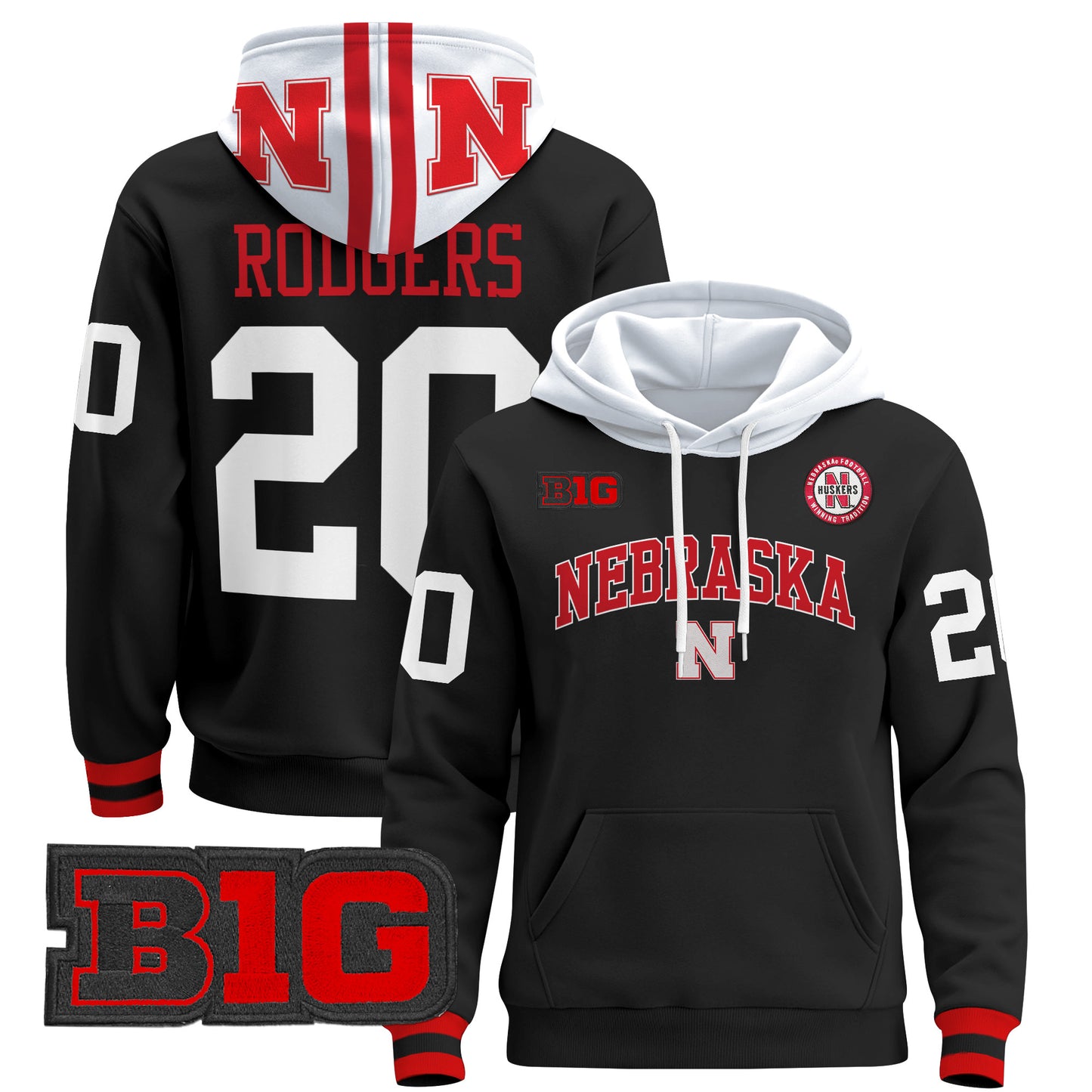 Nebraska Cornhuskers 2024 Pullover Hoodie V3