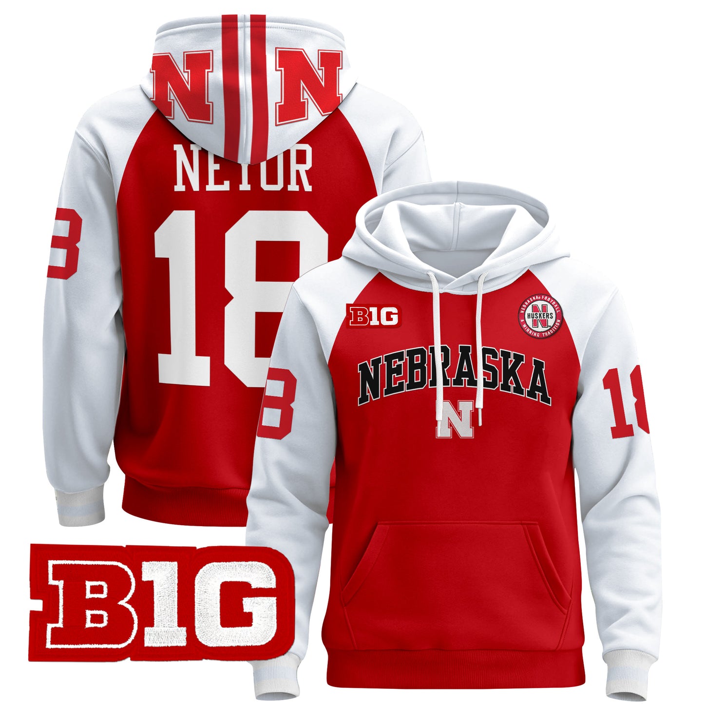 Nebraska Cornhuskers 2024 Pullover Hoodie V3