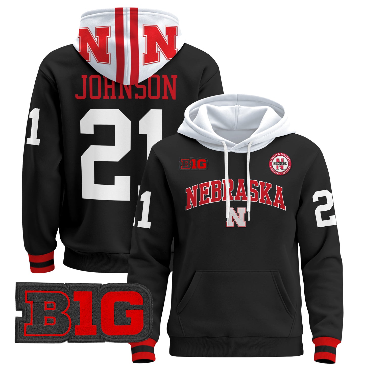 Nebraska Cornhuskers 2024 Pullover Hoodie V3