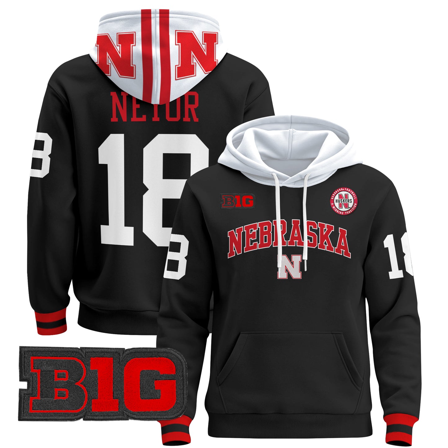 Nebraska Cornhuskers 2024 Pullover Hoodie V3