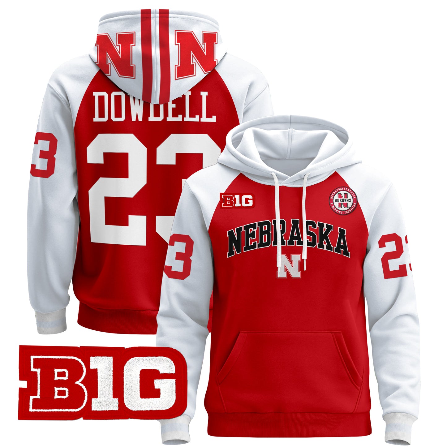 Nebraska Cornhuskers 2024 Pullover Hoodie V3