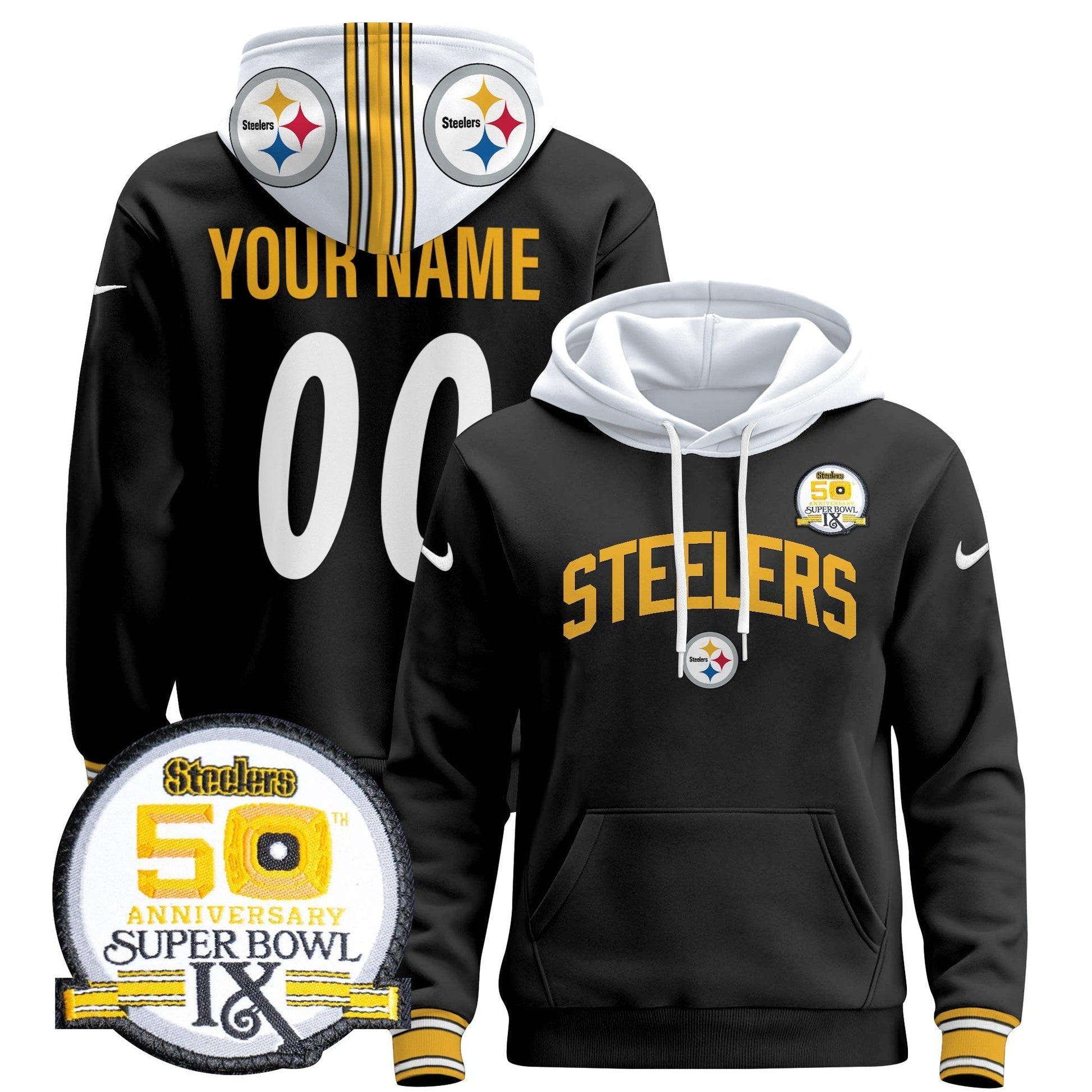 Pittsburgh Steelers 2024 Custom Pullover Hoodie V2