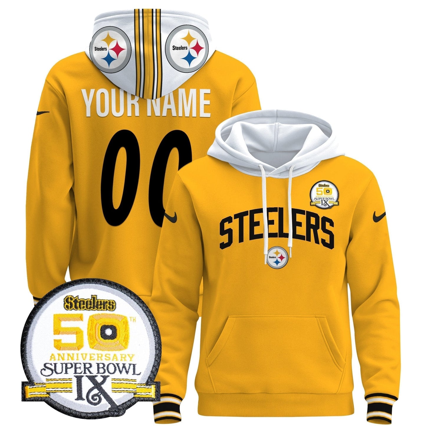 Pittsburgh Steelers 2024 Custom Pullover Hoodie V2