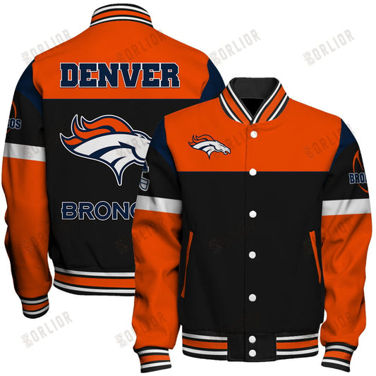 Denver Broncos National Football League 2024 -25 Feel The Power Unisex Varsity Jacket