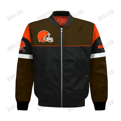 Cleveland Browns National Football League 2024 -25 Feel The Power Bomber Jacket