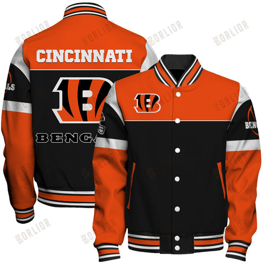 Cincinnati Bengals National Football League 2024 -25 Feel The Power Unisex Varsity Jacket