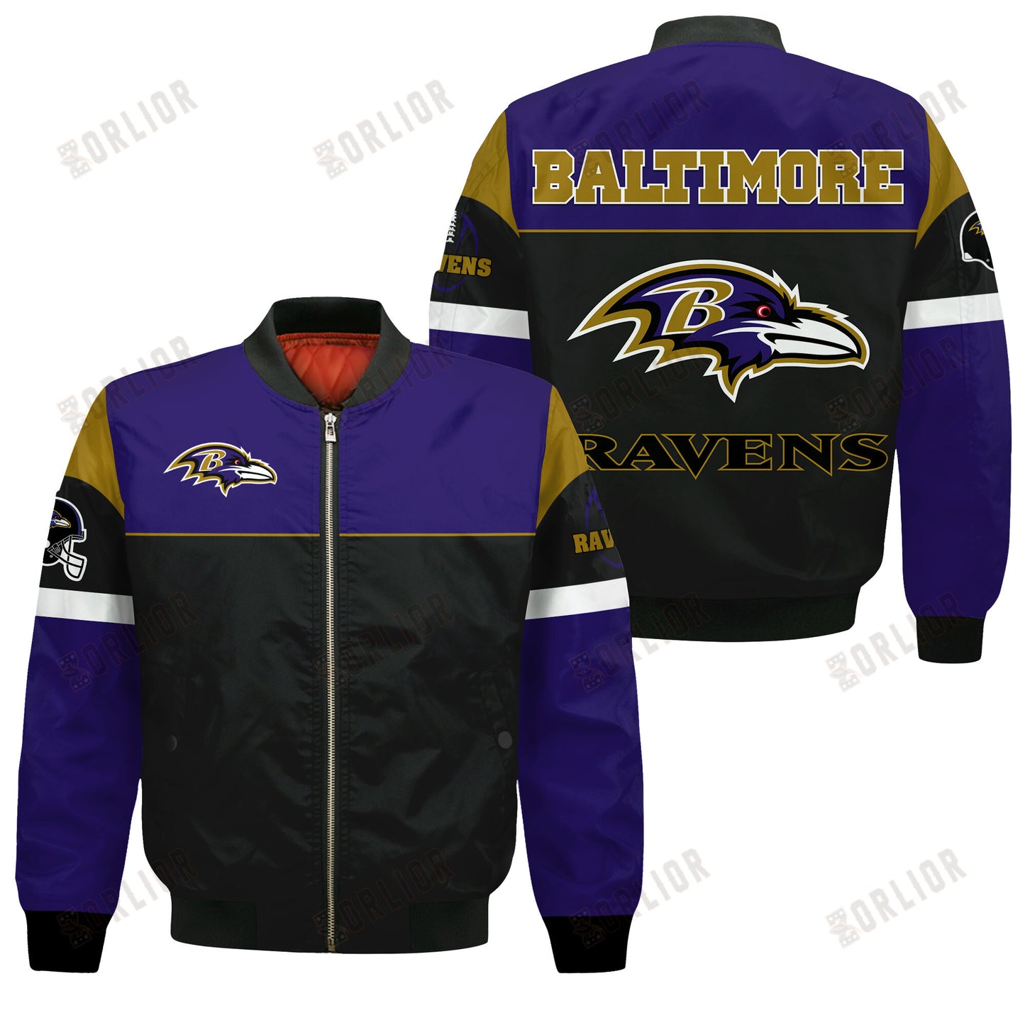 Baltimore Ravens National Football League 2024 -25 Feel The Power Bomber Jacket