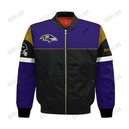 Baltimore Ravens National Football League 2024 -25 Feel The Power Bomber Jacket