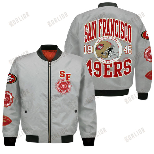 San Francisco 49ers NFL 2024 -25 Feel The Power Bomber Jacket