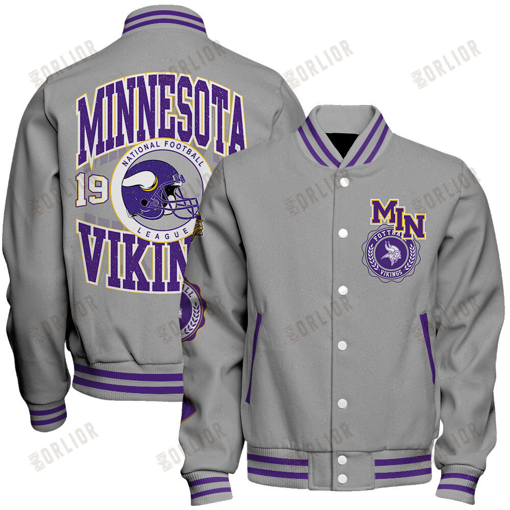 Minnesota Vikings  2024 -25 Feel The Power Unisex Varsity Jacket