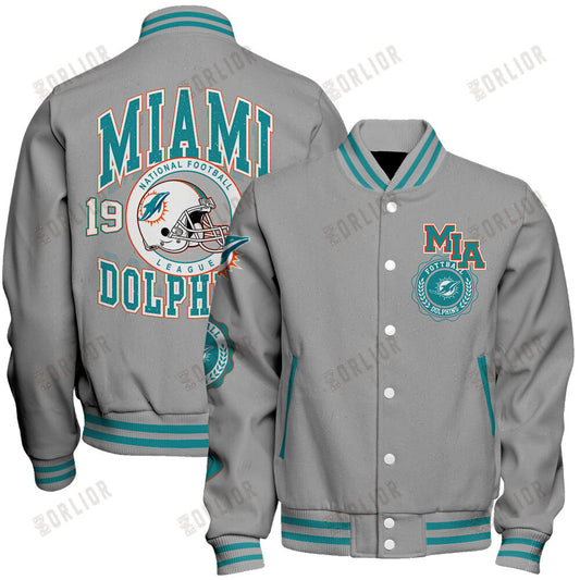 Miami Dolphins  2024 -25 Feel The Power Unisex Varsity Jacket