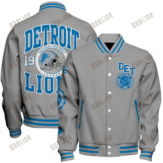Detroit Lions  2024 -25 Feel The Power Unisex Varsity Jacket
