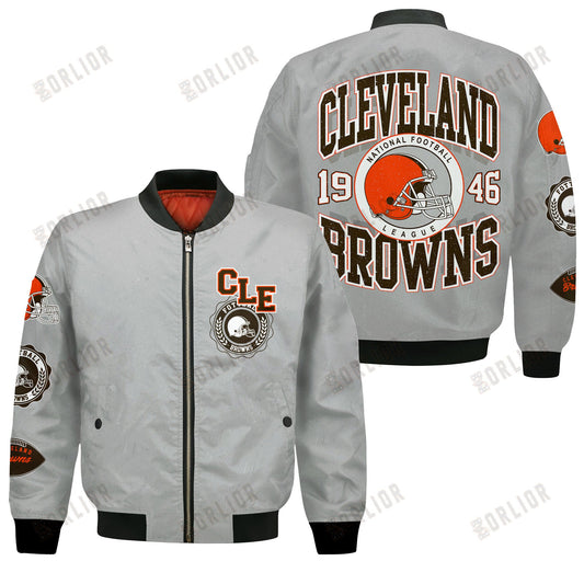 Cleveland Browns NFL 2024 -25 Feel The Power Bomber Jacket