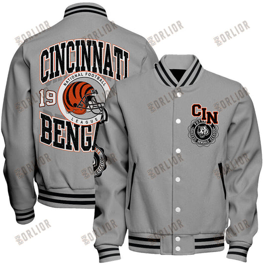 Cincinnati Bengals  2024 -25 Feel The Power Unisex Varsity Jacket