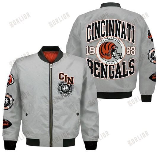 Cincinnati Bengals NFL 2024 -25 Feel The Power Bomber Jacket