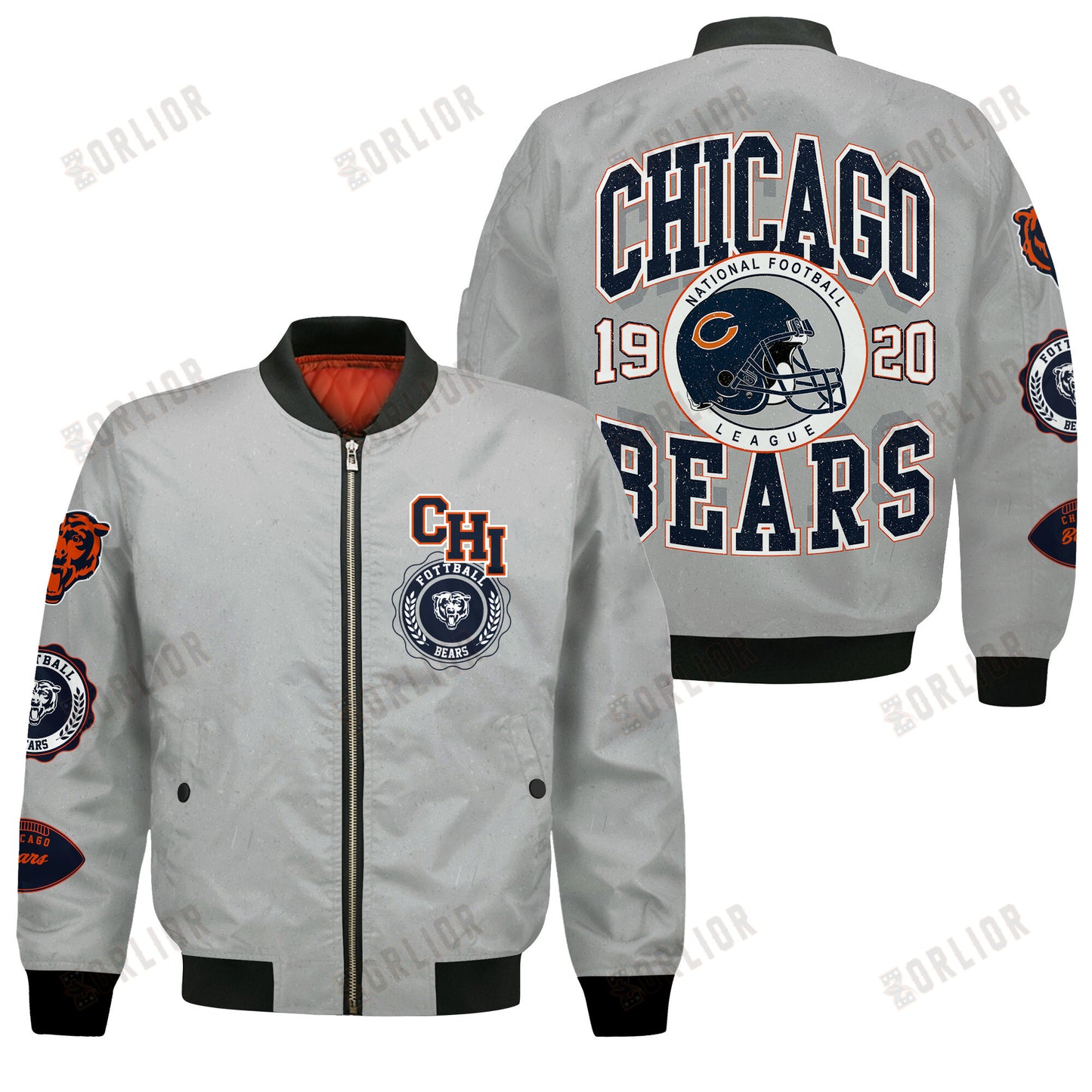Chicago Bears NFL 2024 -25 Feel The Power Bomber Jacket