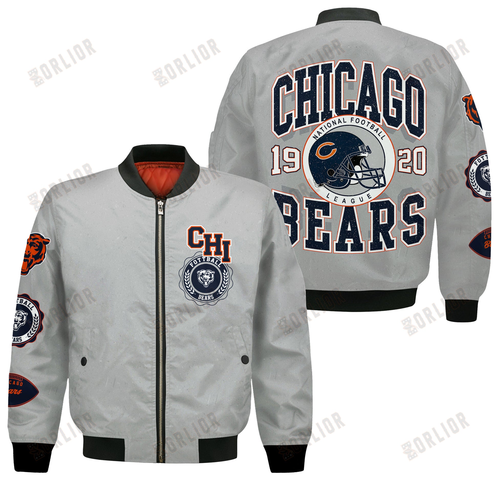 Chicago Bears NFL 2024 -25 Feel The Power Bomber Jacket