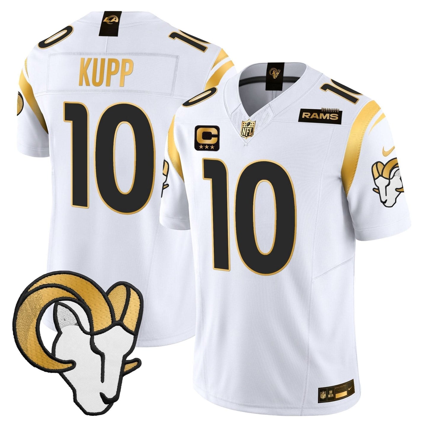 Los Angeles Rams 2024 Gold Vapor Limited Jersey - All Stitched