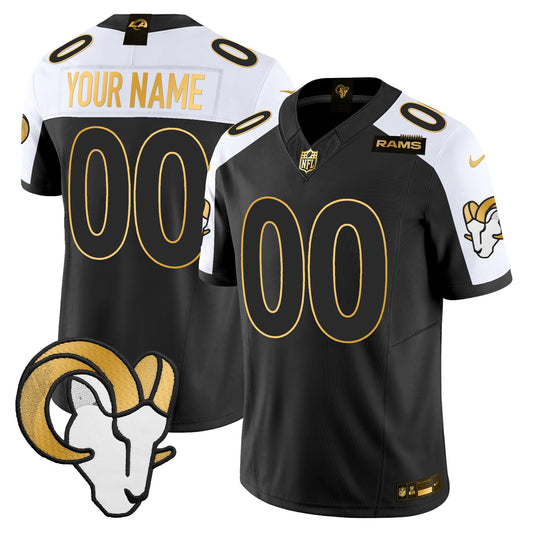 Los Angeles Rams 2024 Gold Vapor Limited Custom Jersey - All Stitched