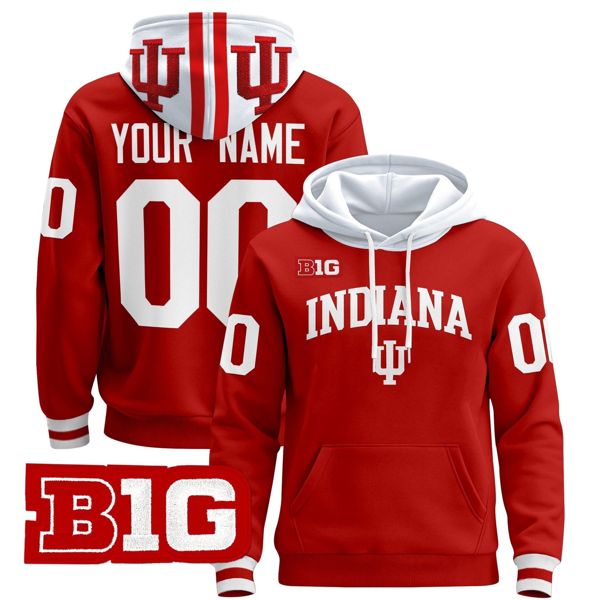 Indiana Hoosiers 2024 Custom Pullover Hoodie V2
