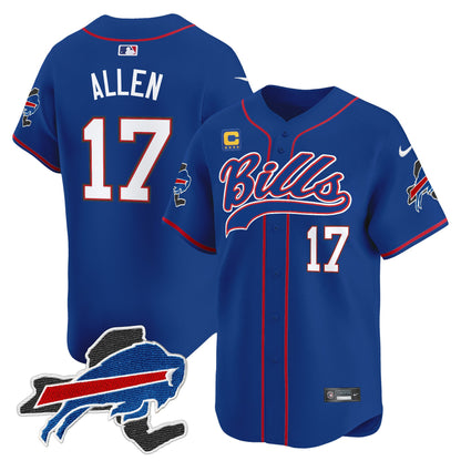 Buffalo Bills 2024 New York Patch Vapor Baseball Jersey - All Stitched