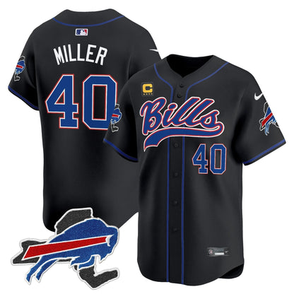 Buffalo Bills 2024 New York Patch Vapor Baseball Jersey - All Stitched