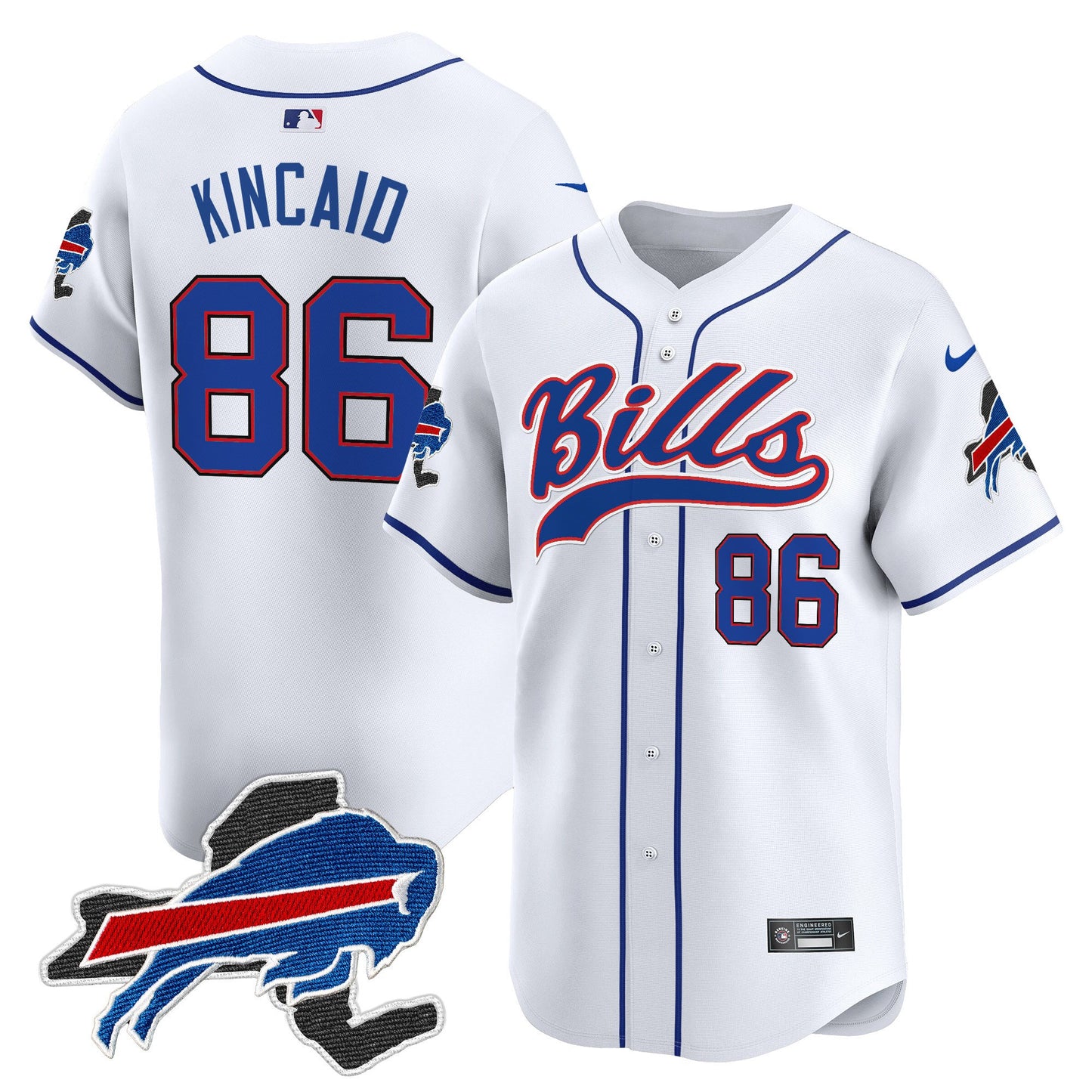 Buffalo Bills 2024 New York Patch Vapor Baseball Jersey - All Stitched