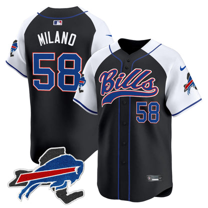 Buffalo Bills 2024 New York Patch Vapor Baseball Jersey - All Stitched