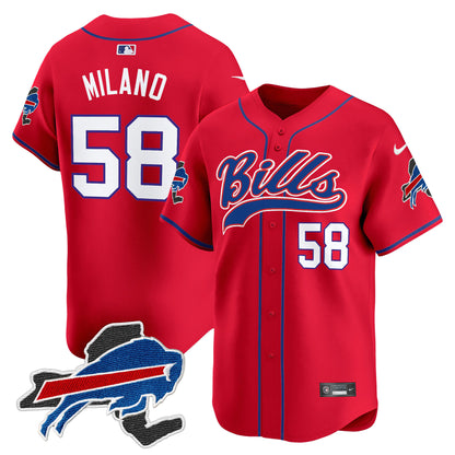 Buffalo Bills 2024 New York Patch Vapor Baseball Jersey - All Stitched