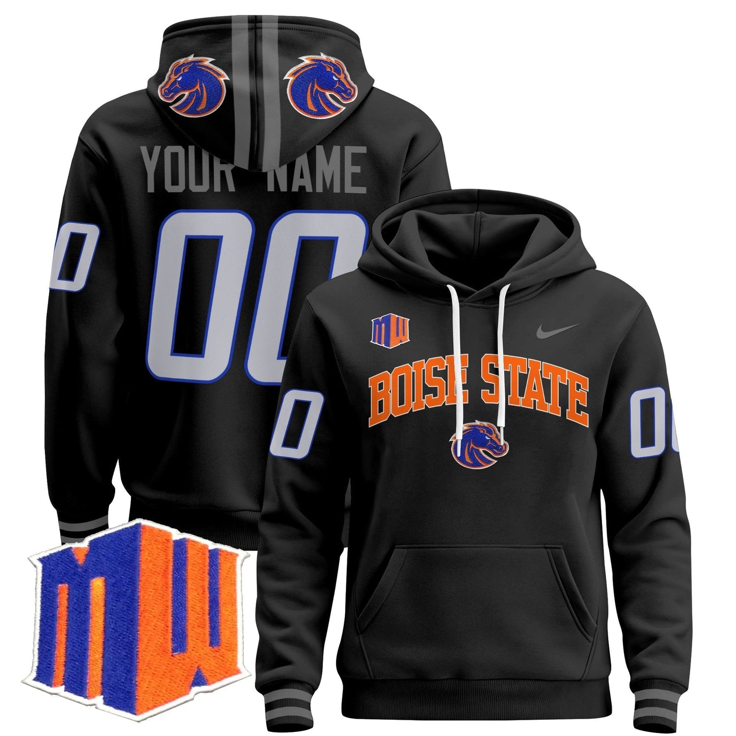 Boise State Broncos 2024 Custom Pullover Hoodie V2
