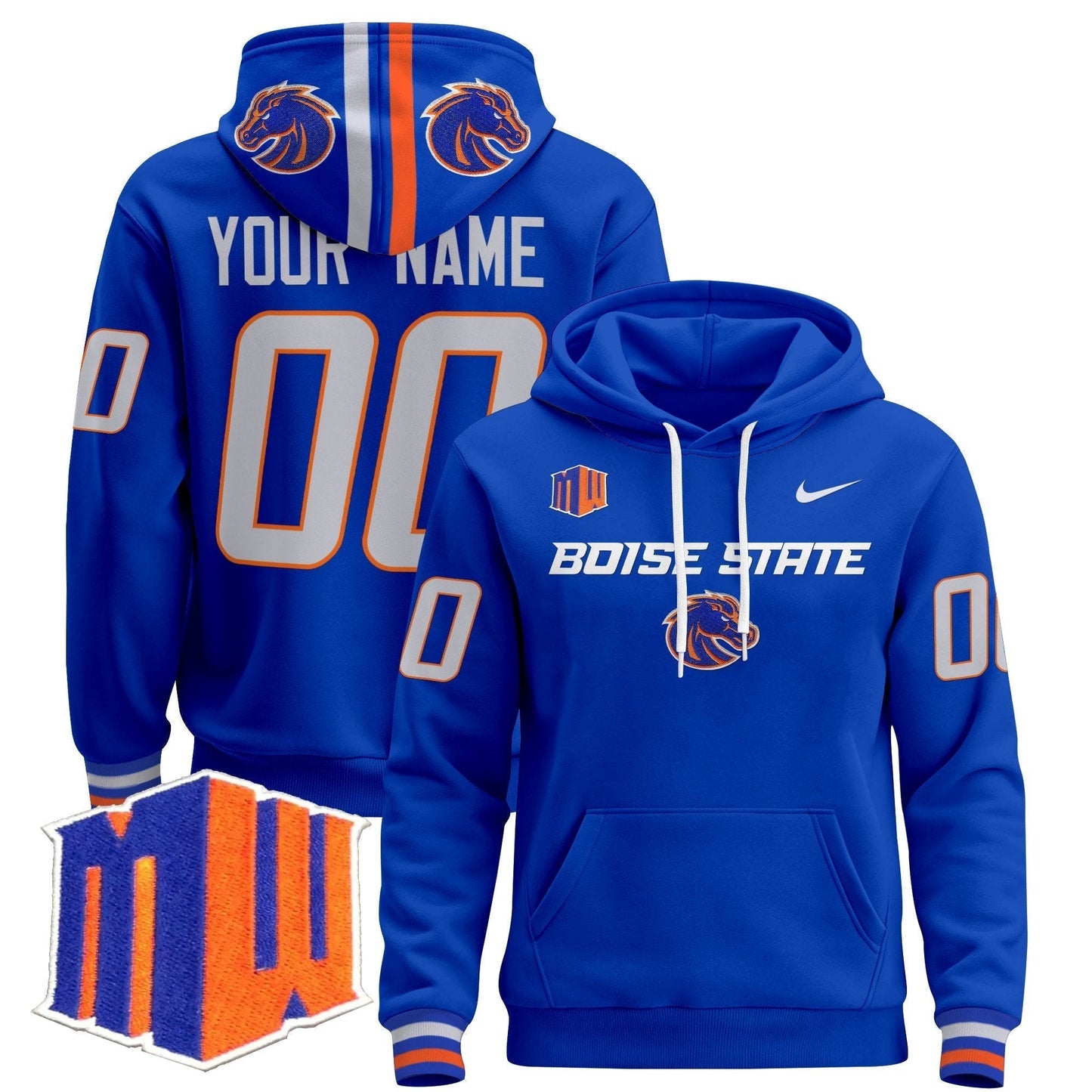 Boise State Broncos 2024 Custom Pullover Hoodie V3