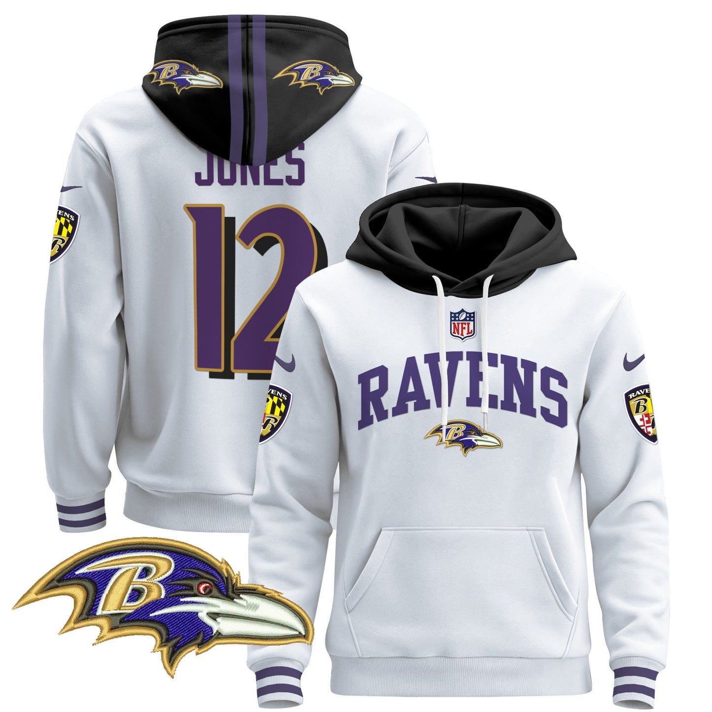 Baltimore Ravens 2024 Pullover Hoodie V2